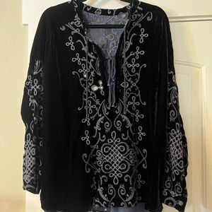 Johnny Was Velvet Blouse